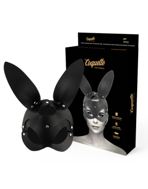 COQUETTE CHIC DESIRE - MASQUE EN CUIR VEGAN AVEC OREILLES DE LAPIN
