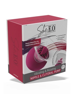 Pompe à clitoris et tétons rotative et vibrante - She.E.O.