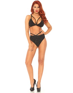 Ensemble Lingerie Lurex Opaque Leg Avenue – Glamour Brillant & Sensuel