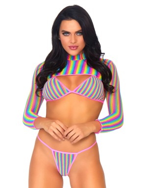 Ensemble Bikini Arc-en-ciel Sexy 3 Pièces – Leg Avenue