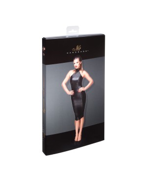 Robe Crayon Wetlook Noir Handmade F160 – Élégance Sensuelle & Luxe Érotique