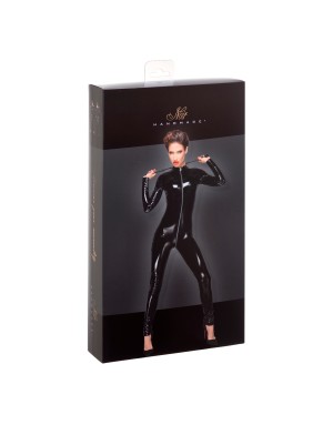 Combinaison Brillante Wetlook Noir Handmade – Séduction Luxe & Pouvoir Féminin