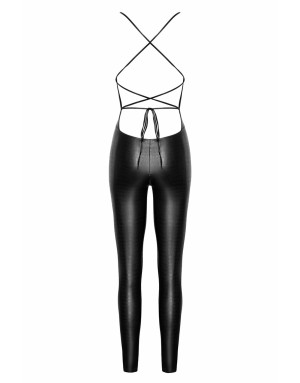 Combinaison Dos Nu Wetlook Effet Croco Wild F316 – Luxe Sensuel