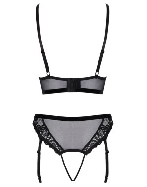 Bralette sensuelle à lanières & slip ouvert – Ensemble lingerie luxe