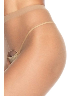 Collant Transparent Ouvert à l’Entrejambe –Beige - Deg
