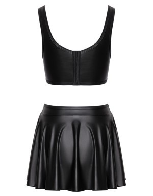 Mini-jupe sensuelle avec top corset – Ensemble glamour et audacieux